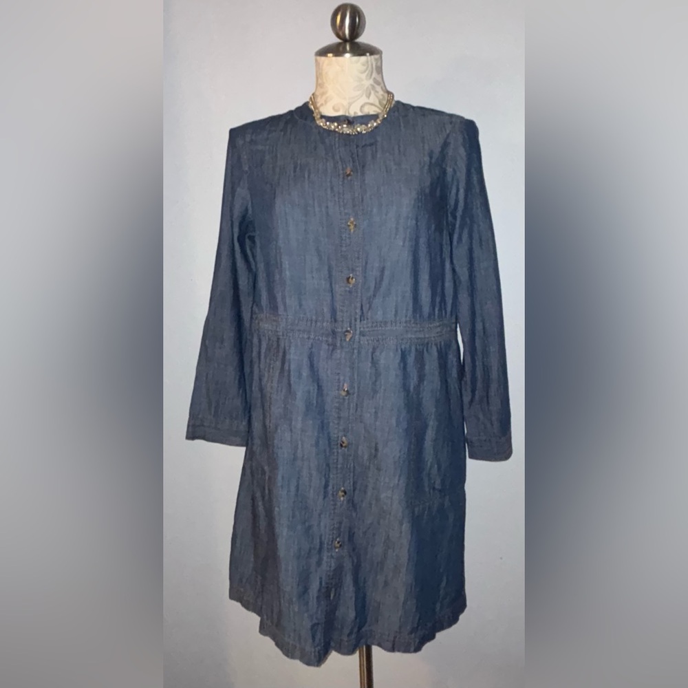 J. Jill Cotton light Jean Dress Size Small.  #H